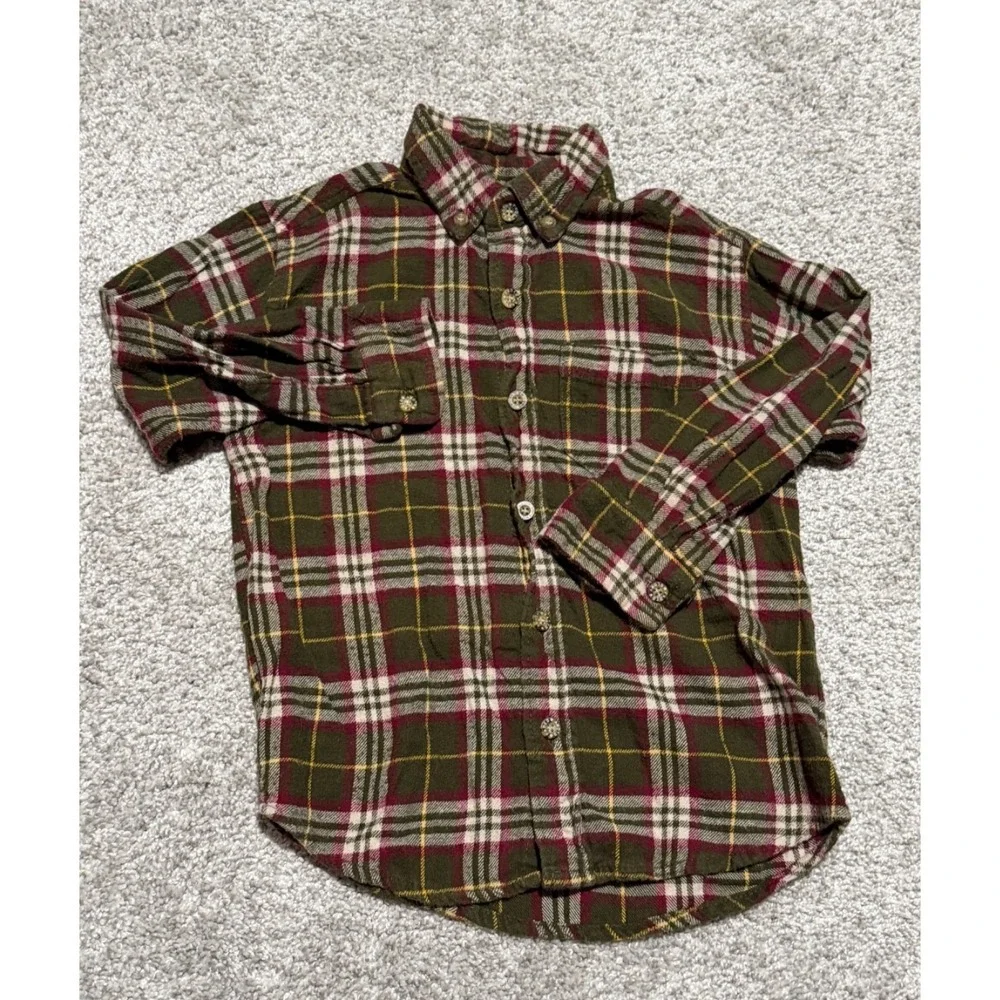 Lot Of 5 Toddler Boys Short & Long Sleeves Flannel Multi Brands Size 4/5 - Picture 6 of 7